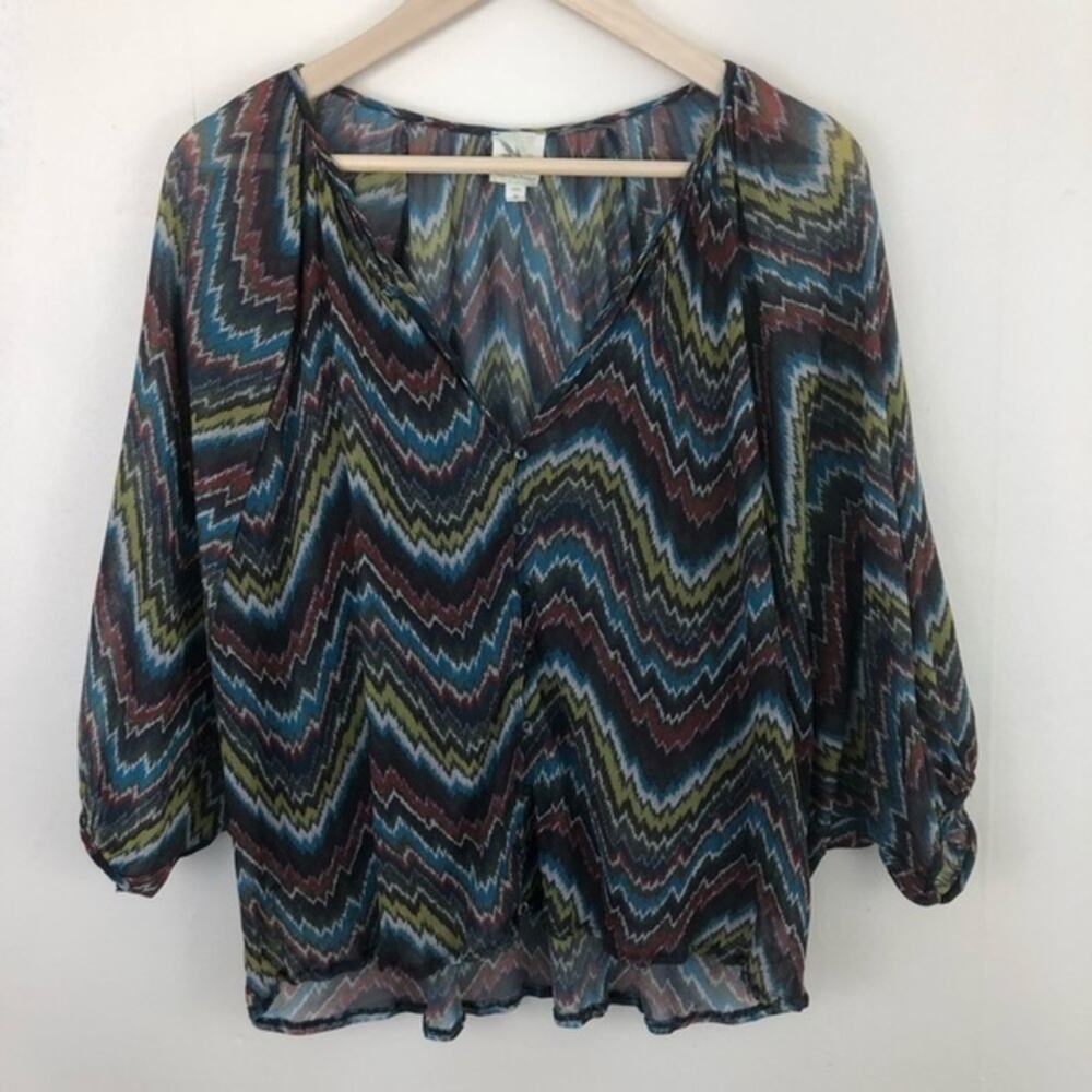 Anthropologie Weston Semi Sheer Top Size Medium